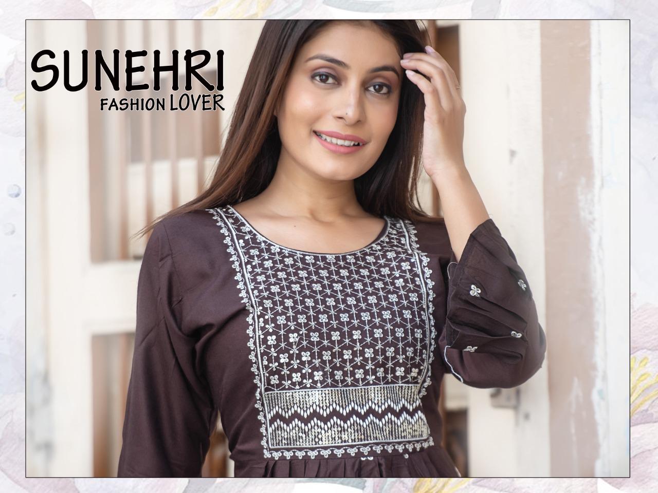 Sunehri 01 Latest Designer Festive Wear Kurti With Sarara Collection